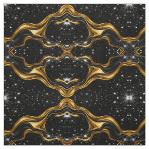 Schwarzes Gold Opulentes Wirbeln Natürliches Elfen Stoff