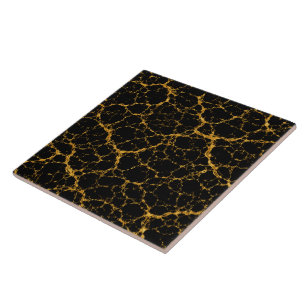 Schwarzes Gold Organisches Knister Luxus-Marmor Fliese