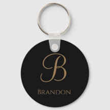 Schwarzes Gold Personalisierter Name und Monogramm