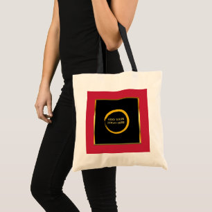 schwarzes Gold rotes Logo professionell werbewirks Tragetasche