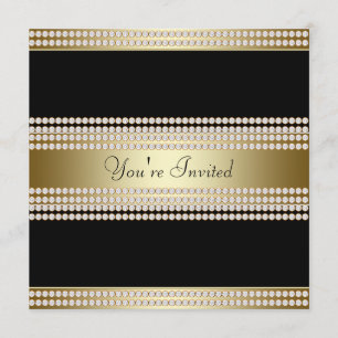 Schwarzes Gold Schwarze Galaparty Firmenfeier Einladung