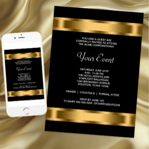 Schwarzes Gold Schwarzes Firmenevent Einladung