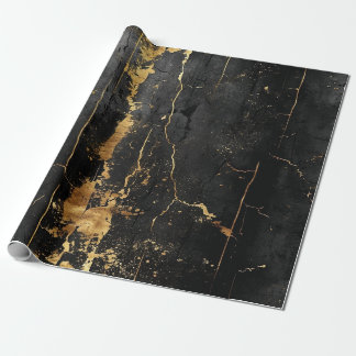 Schwarzes Gold Vintage Geschenkpapier