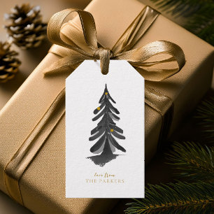 Schwarzes Gold Weihnachtsmuster#10 ID1009 Geschenkanhänger