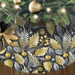 Schwarzes Gold Weihnachtsmuster#22 ID1009 Polyester Weihnachtsbaumdecke<br><div class="desc">Wenn Sie sich fragen, welche Farbkombinationen Sie für Ihre Weihnachtsdekoration und Geschenkartikel in diesem Jahr auswählen sollten, habe ich Sammlungen von aufeinander abgestimmten Mustern erstellt, um das Leben ein wenig leichter zu machen. Dieses auffallende Aquarelldesign zeichnet sich durch die Pflege von Blattwerk mit Beeren und Weihnachtsschmuck in tiefschwarz und gold...</div>