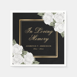 Schwarzes Gold Weiße Gedenkstätte Serviette