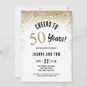 Schwarzes Gold zum 50. Hochzeitstag  Einladung