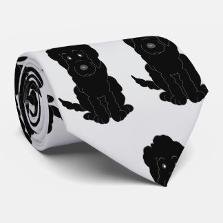 Schwarzes Goldendoodle Design Jeder Farbige Hinter Krawatte