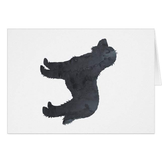 Schwarzes Goldendoodle / Labradoodle Artwork (Vorderseite (Horizontal))