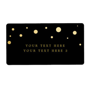 Schwarzes & goldenes Folien-Modern-Dots-Party-Pake
