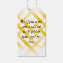 Schwarzes & goldenes Geschenk-Tag – Benutzerdefini