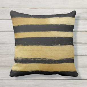Schwarzes GoldImitatblatt moderne Kissen