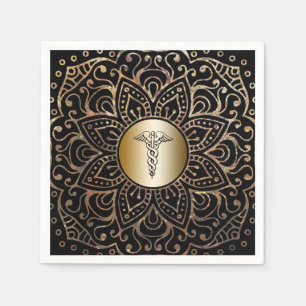 Schwarzes Goldmedizinischer Serviette
