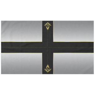 Schwarzes Goldsilber-Freimaurertischdecke u. Tischdecke