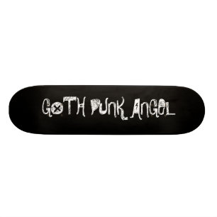 SCHWARZES, GOTH PUNK-ENGEL SKATEBOARD