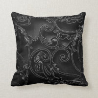 Schwarzes gotisches barockes Strudelmuster