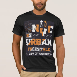 Schwarzes Grafikdesign-T-Shirt Stylische Streetw T-Shirt