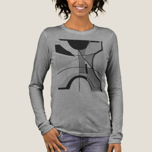 Schwarzes Graues Holzkohle Wirbelndes Großes MCM-D Tri-Blend Shirt
