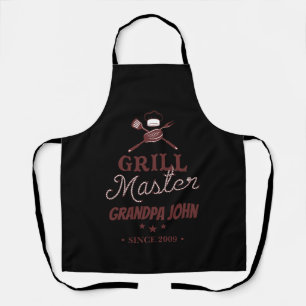 Schwarzes Grill Master Opa Personalisiert Schürze