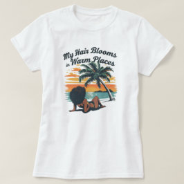 Schwarzes Haar Sommer Strand Afro Custom T-Shirt