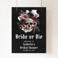 Schwarzes Halloween-Brautparty Begrüßung