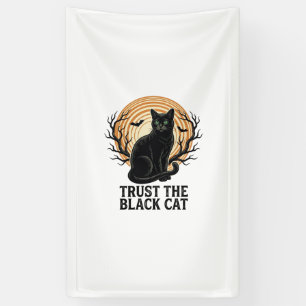 Schwarzes Halloween-Katze-Shirt Vintage Grusel Mon Banner