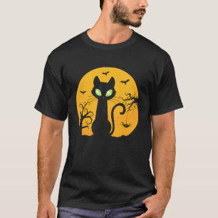 Schwarzes Halloween-Kostenüm für Katzen, Vintage-s T-Shirt