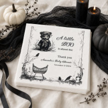 Schwarzes Halloween-Thema Bär Kleine Boo-Baby-Part