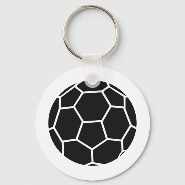 Schwarzes Handball-Symbol Schlüsselanhänger (Vorderseite)