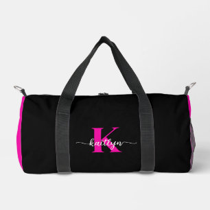 Schwarzes Heißrosa-Monogramm Duffle Bag