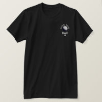 schwarzes Hemd mit Golfername und Golfball