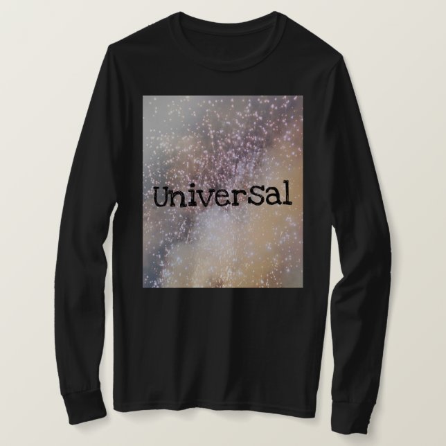 Schwarzes Hemd mit langen Ärmeln und universellem  T-Shirt (Design vorne)