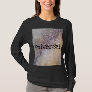Schwarzes Hemd mit langen Ärmeln und universellem T-Shirt
