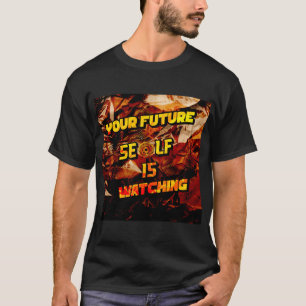 Schwarzes Hemd mit Slogans T-Shirt