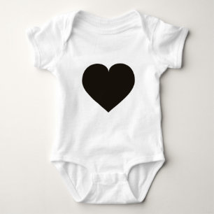 Schwarzes Herz Baby Strampler