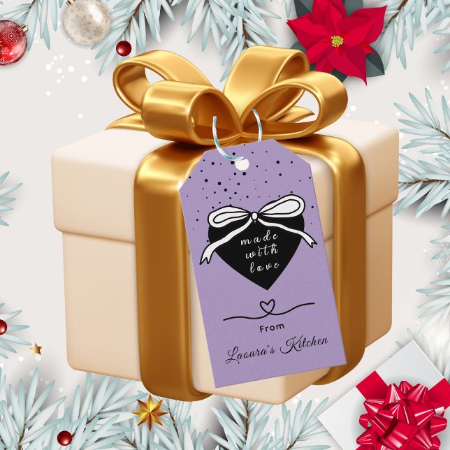 Schwarzes Herz & Bauch aus Liebe Bäckerei Geschenkanhänger (Von Creator hochgeladen)