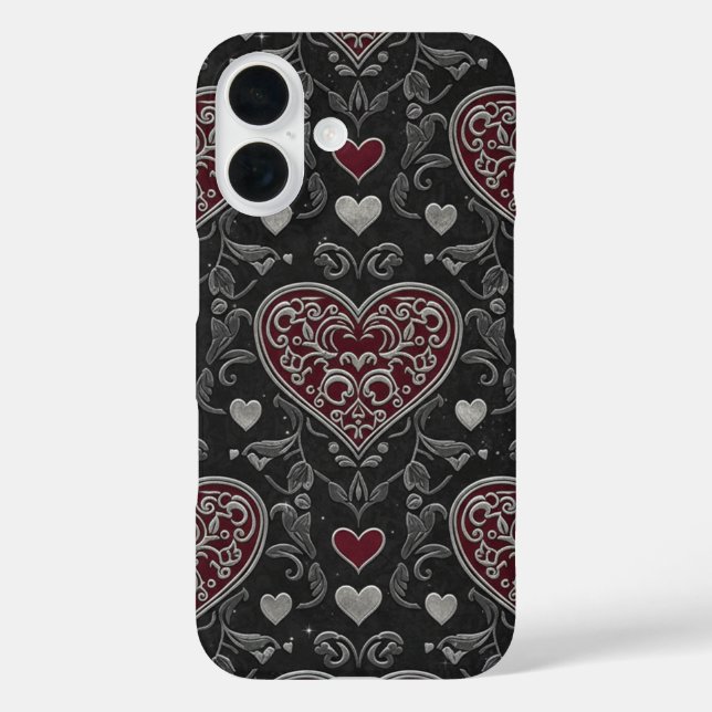 Schwarzes Herz Case-Mate iPhone Hülle (Rückseite)
