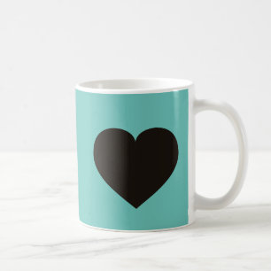 Schwarzes Herz Kaffeetasse