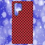 Schwarzes Herz Muster Red Background Samsung Galaxy Hülle<br><div class="desc">Magst du niedliche Telefonzellen? Dieses Gehäuse hat ein Muster von schwarzen Herzen auf einem roten Hintergrund.</div>