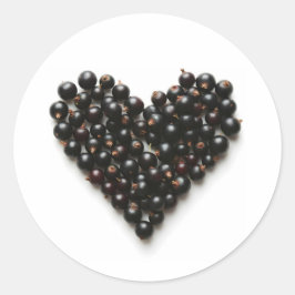Schwarzes Herz Runder Aufkleber