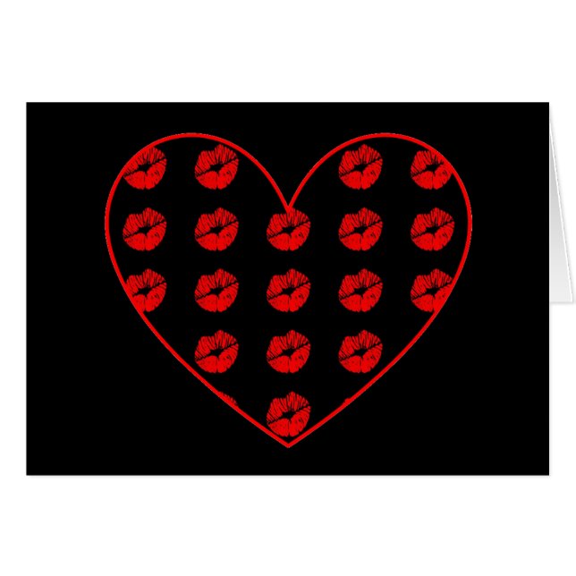 Schwarzes Herz von Kisses (Vorderseite (Horizontal))