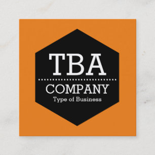 Schwarzes Hexagon - Farbe Quadratische Visitenkarte