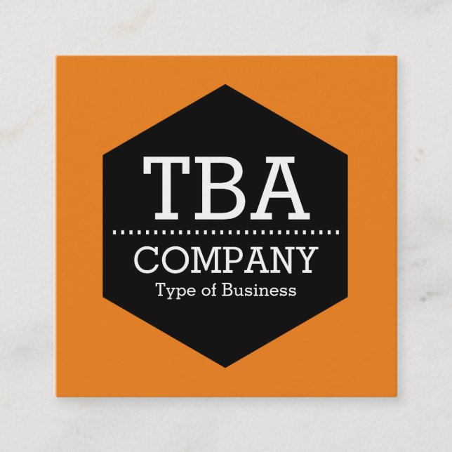 Schwarzes Hexagon - Farbe Quadratische Visitenkarte (Vorderseite)