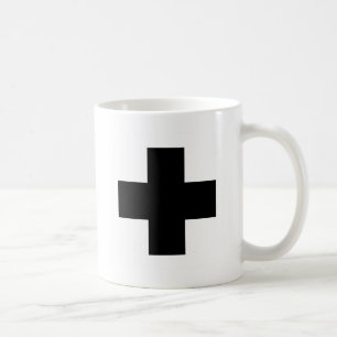 Schwarzes Hilfekreuz Tasse