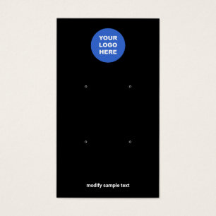 Schwarzes Hinzufügen des Logos Zwei Ohrensichtkart