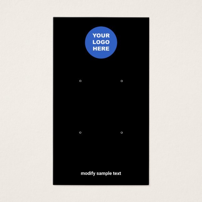 Schwarzes Hinzufügen des Logos Zwei Ohrensichtkart (Vorderseite)