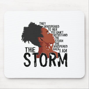 Schwarzes-Historie-Monat-Shirt afrikanische Frau A Mousepad