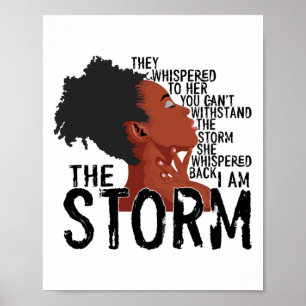 Schwarzes-Historie-Monat-Shirt Afrikanische Frau A Poster