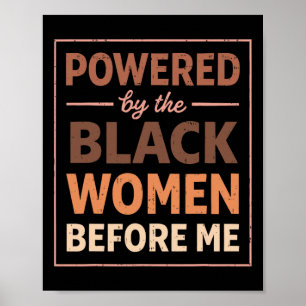 Schwarzes Historienmonat-Shirt Frauen Afro Schwarz Poster