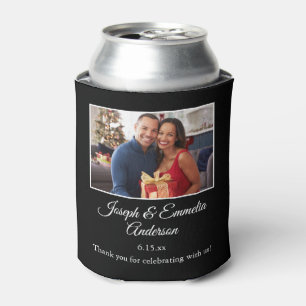 Schwarzes Hochzeitsgeschenk Foto Paar Foto, Namen Dosenkühler